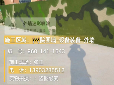 渝北 迷彩漆喷涂价格（按平方米计费）
